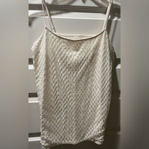 LOFT cami top, cream off white, new, size Large